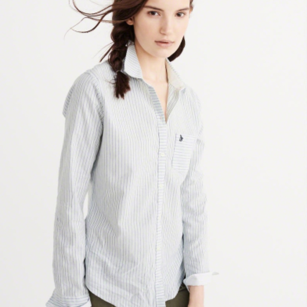Abercrombie & Fitch Women Striped Oxford Shirt